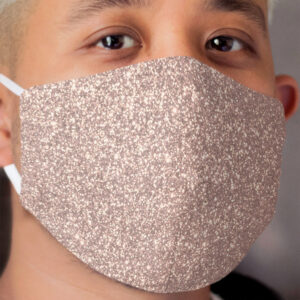 Pink Rose Gold Metallic Glitter Cloth Face Mask