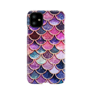 Pink Sparkle Faux Glitter Mermaid Scales Phone Case