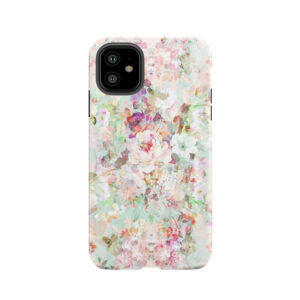 Pink Watercolor Vintage Flowers Pattern Tough Phone Case