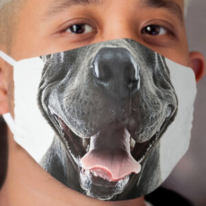 Pitbull dog portrait with human expression Animals Gifts Safe Face protection covering Men Women Cloth Face Mask