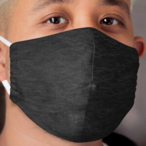Plain black texture men's Cloth Face Mask