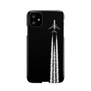 Plane With Contrails Phone Case