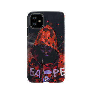 Pnb Rock Bape Fire Tough Phone Case