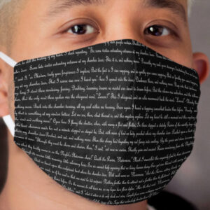 Poe's The Raven text Cloth Face Mask