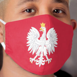 POLISH WHITE EAGLE | Poland Coat of Arms FACE COVER Cloth Face Mask