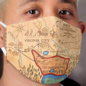 Ponderosa Map Bonanza Cloth Face Mask