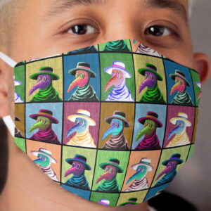 Pop Art Plague Doctor Cloth Face Mask