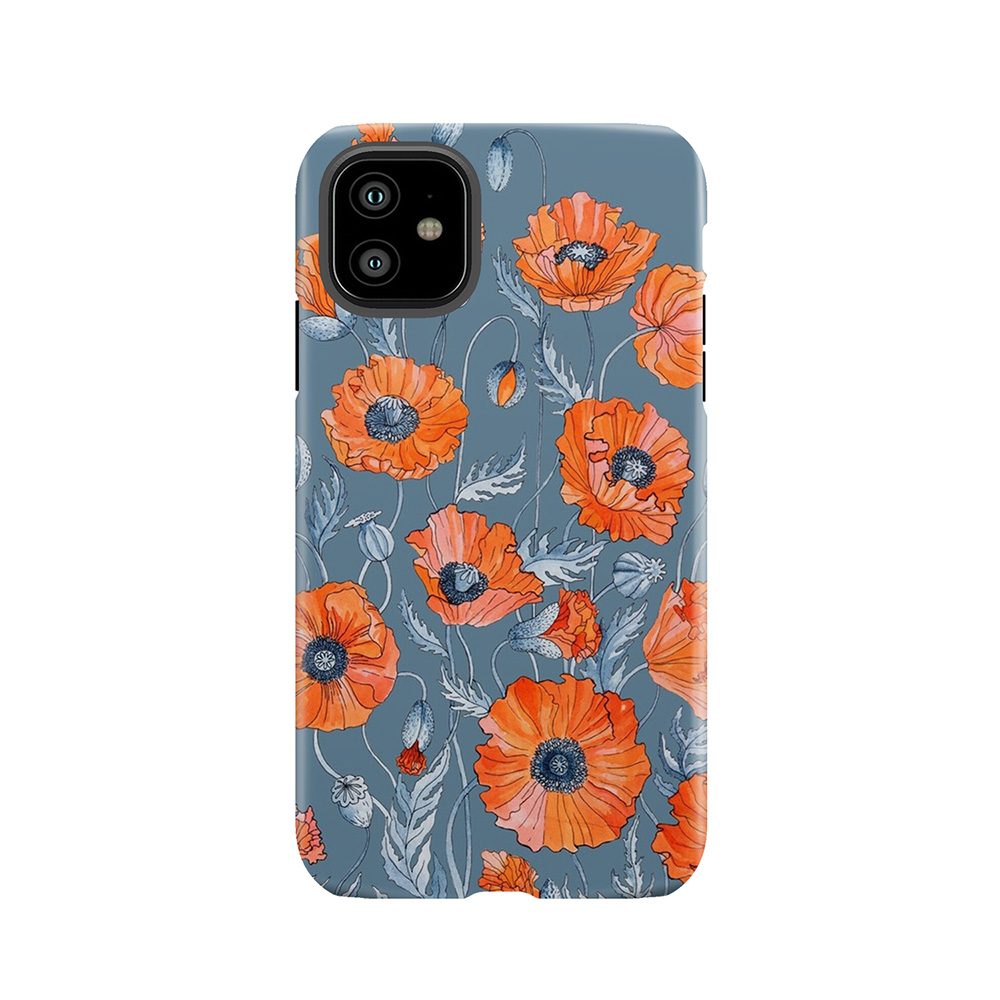 Poppies Floral Botanical Art Tough Phone Case