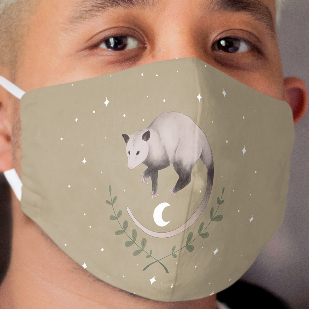 Possum in the Stars Cloth Face Mask
