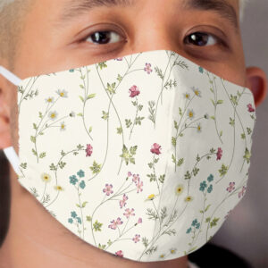 Pressed Flowers Cloth Face Mask