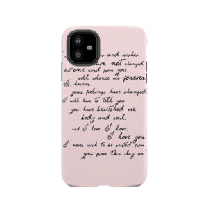 Pride And Prejudice, Darcy (Black) Quote Tough Phone Case