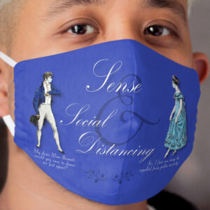 Pride and Prejudice Social Distancing funny face Cloth Face Mask