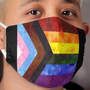 Progress Pride Digital Quilt Cloth Face Mask