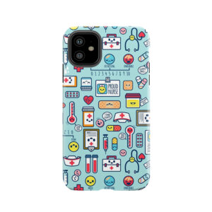 Proud To Be A Nurse / Surface Pattern Design / Blue Tough Phone Case