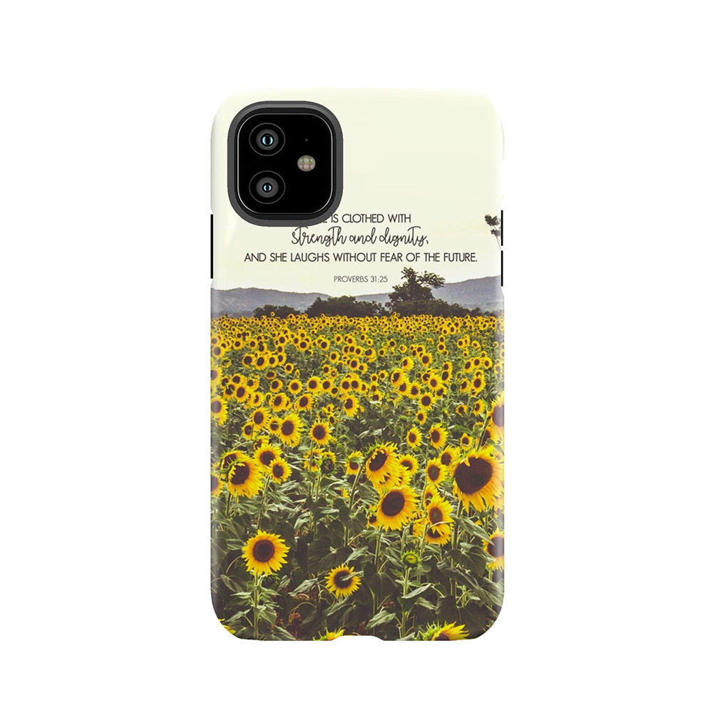 Proverbs And Sunflowers Tough Phone Case