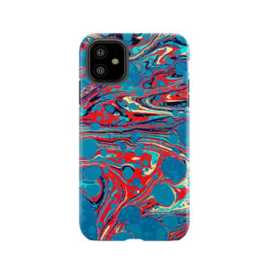 Psychedelic Blue Red Marbled Paper Tough Phone Case