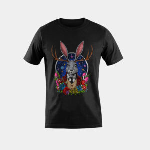 Psychedelic Jackalope Cryptid Rabbit Cryptozoology Hippie T-Shirt