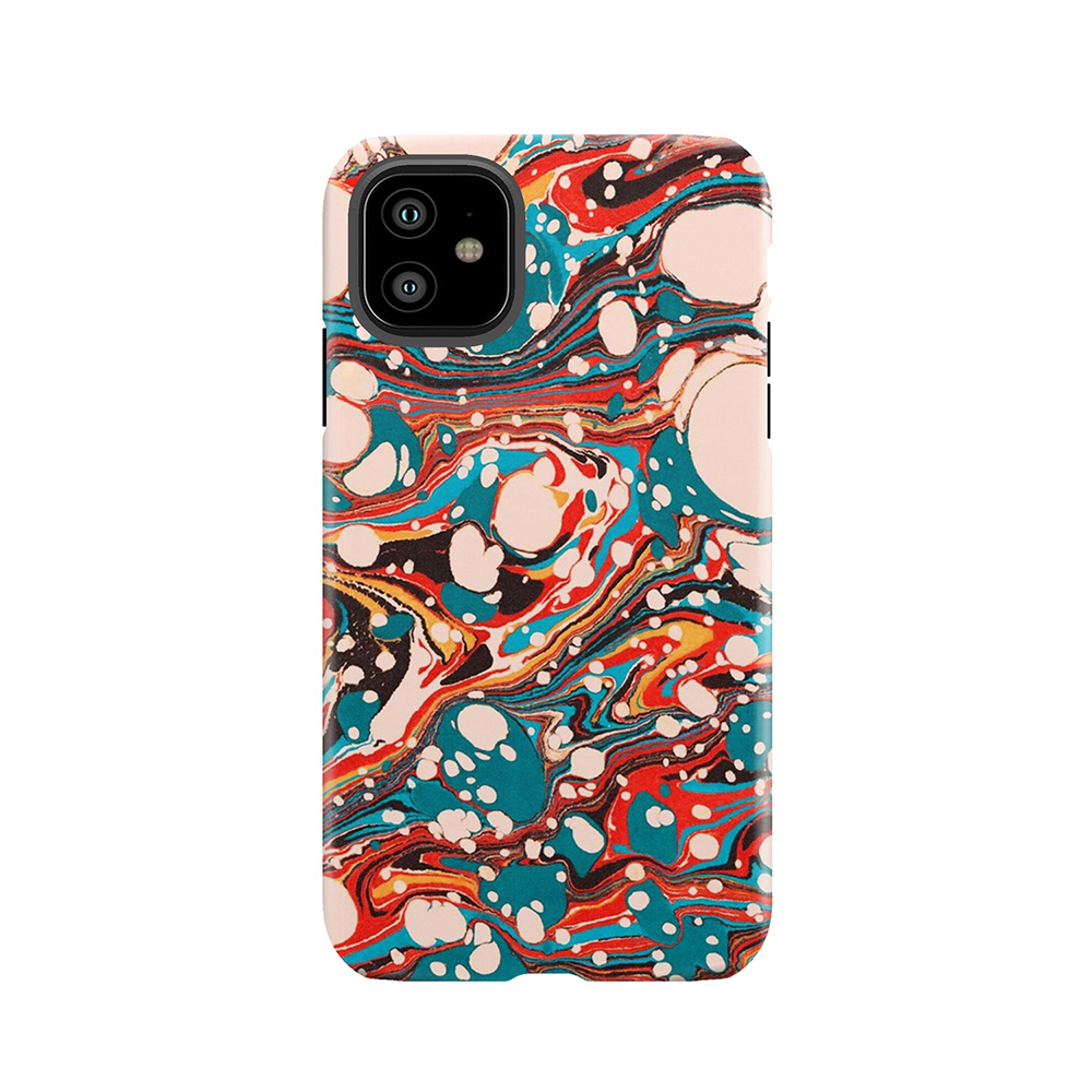 Psychedelic Marbled Paper Splash Blob Pepe Psyche Tough Phone Case