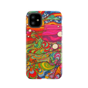Psychedelic Trippy Hippy Colorful Illustration Tough Phone Case