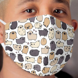 Pug Life Doodle Cloth Face Mask