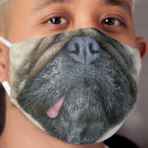 Pug Nose and Mouth ~ Cute and Funny Animal Medical Cloth Face Masks ~ 5 Cloth Face Mask