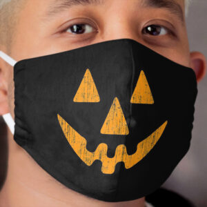 Pumpkin Face Halloween Dark Cloth Face Mask