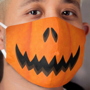 Pumpkin Scary Smile Cloth Face Mask