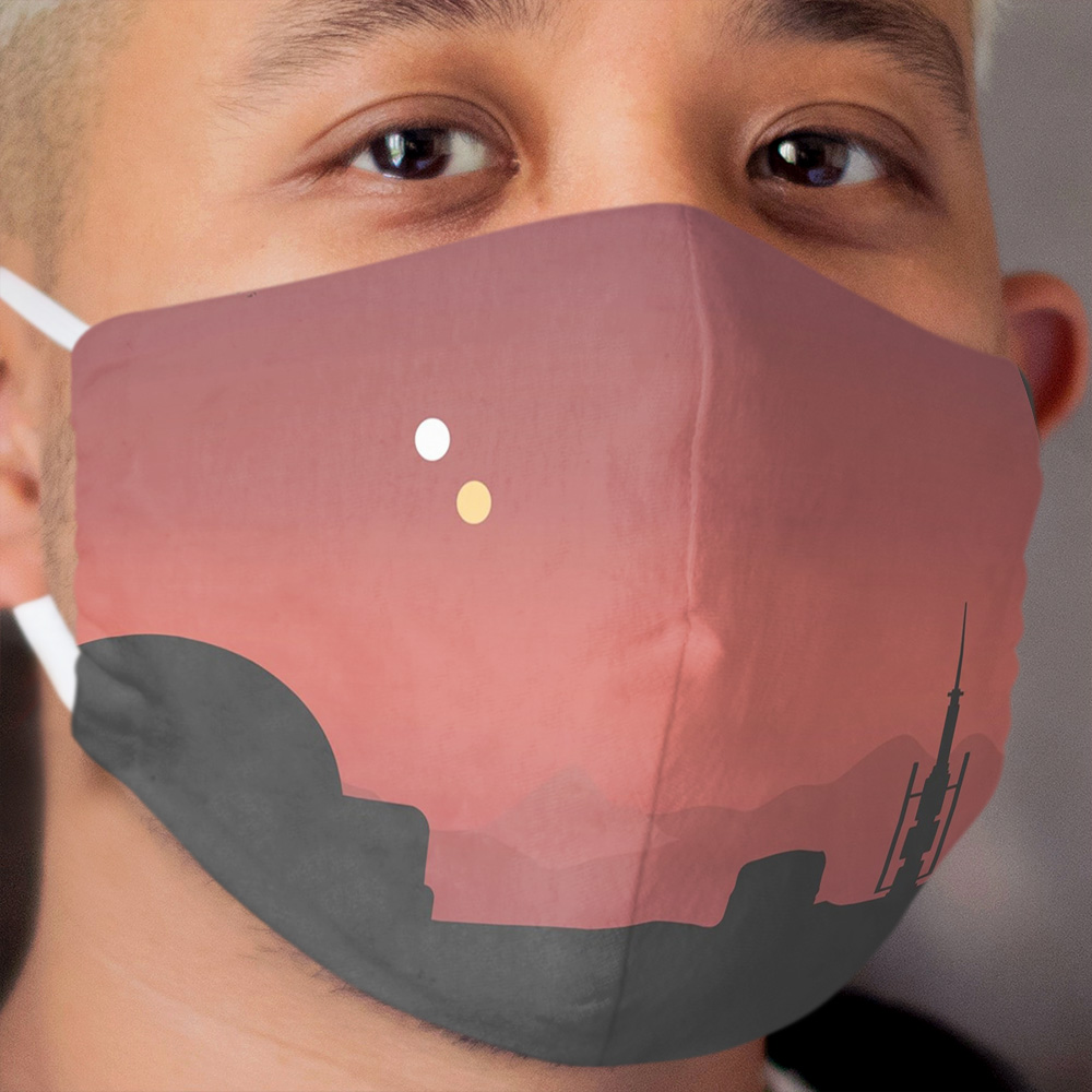 Purple Land Cloth Face Mask