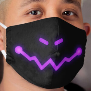 Purple Robot Cloth Face Mask