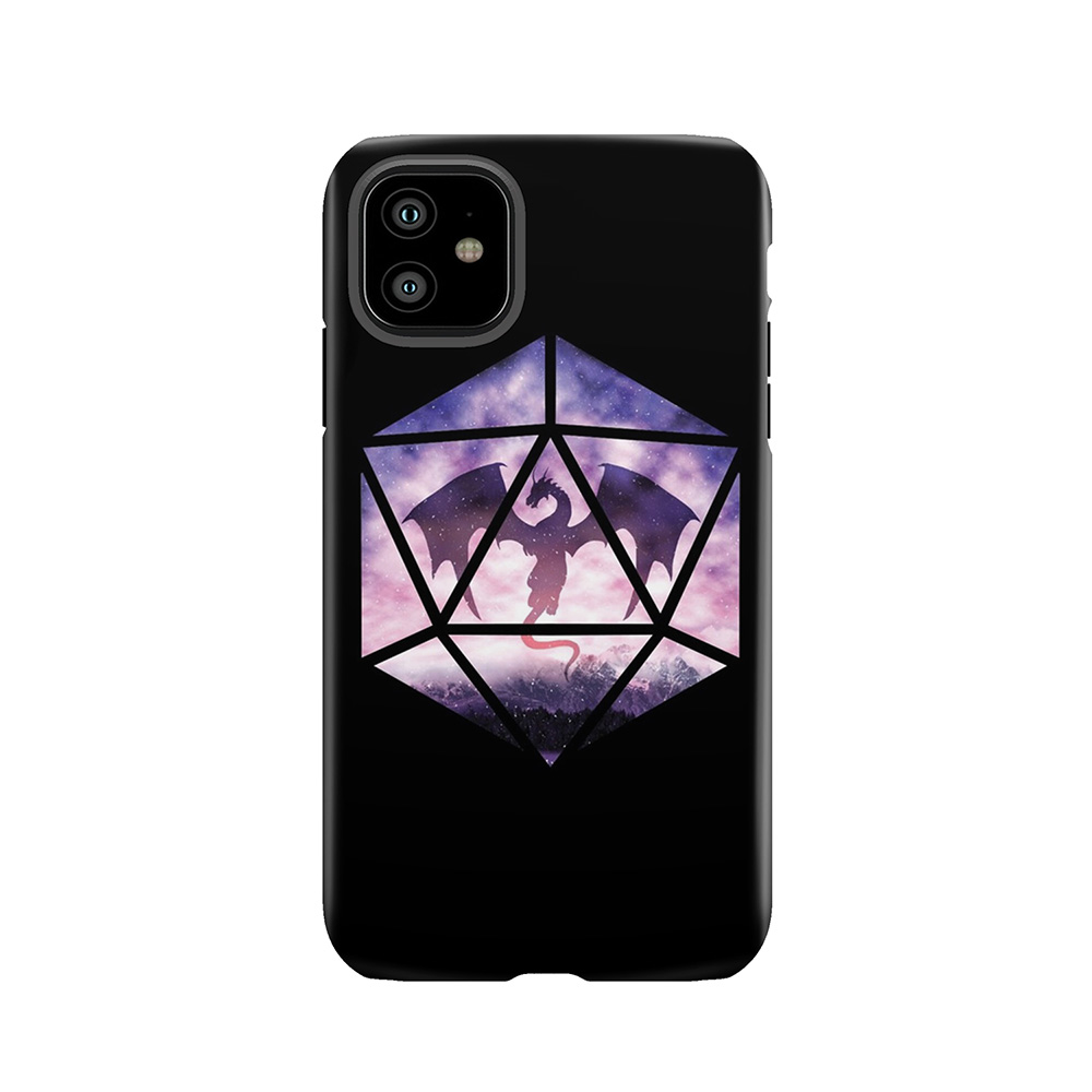 Purple Sky Dragon D20 Tough Phone Case
