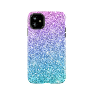 Purple Turquoise Glitter Ombre Tough Phone Case