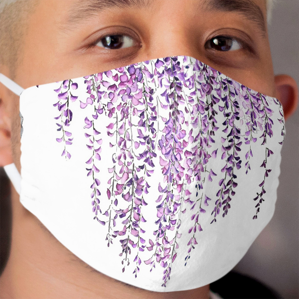 purple wisteria in bloom Cloth Face Mask