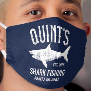 Quint's Shark Fishing - Amity Island 1975 Cloth Face Mask