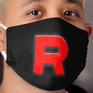 R' Team Rocket Black Cloth Face Mask