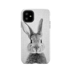Rabbit - Black & White Tough Phone Case