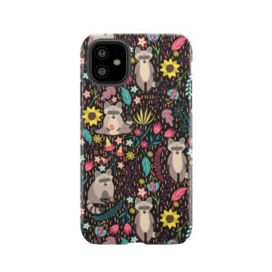 Raccoons Bright Pattern Tough Phone Case
