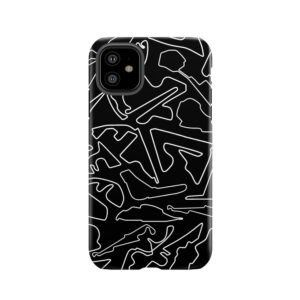 Race Tracks On A Black Background Tough Phone Case