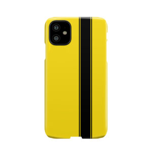 Racing Stripe - Black On Yellow Phone Case