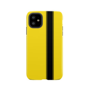 Racing Stripe - Black On Yellow Tough Phone Case