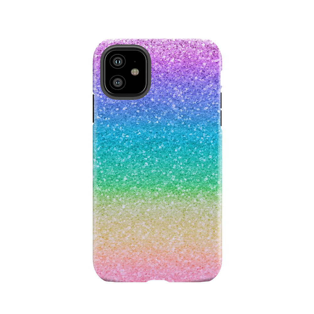 Rainbow Glitter Tough Phone Case