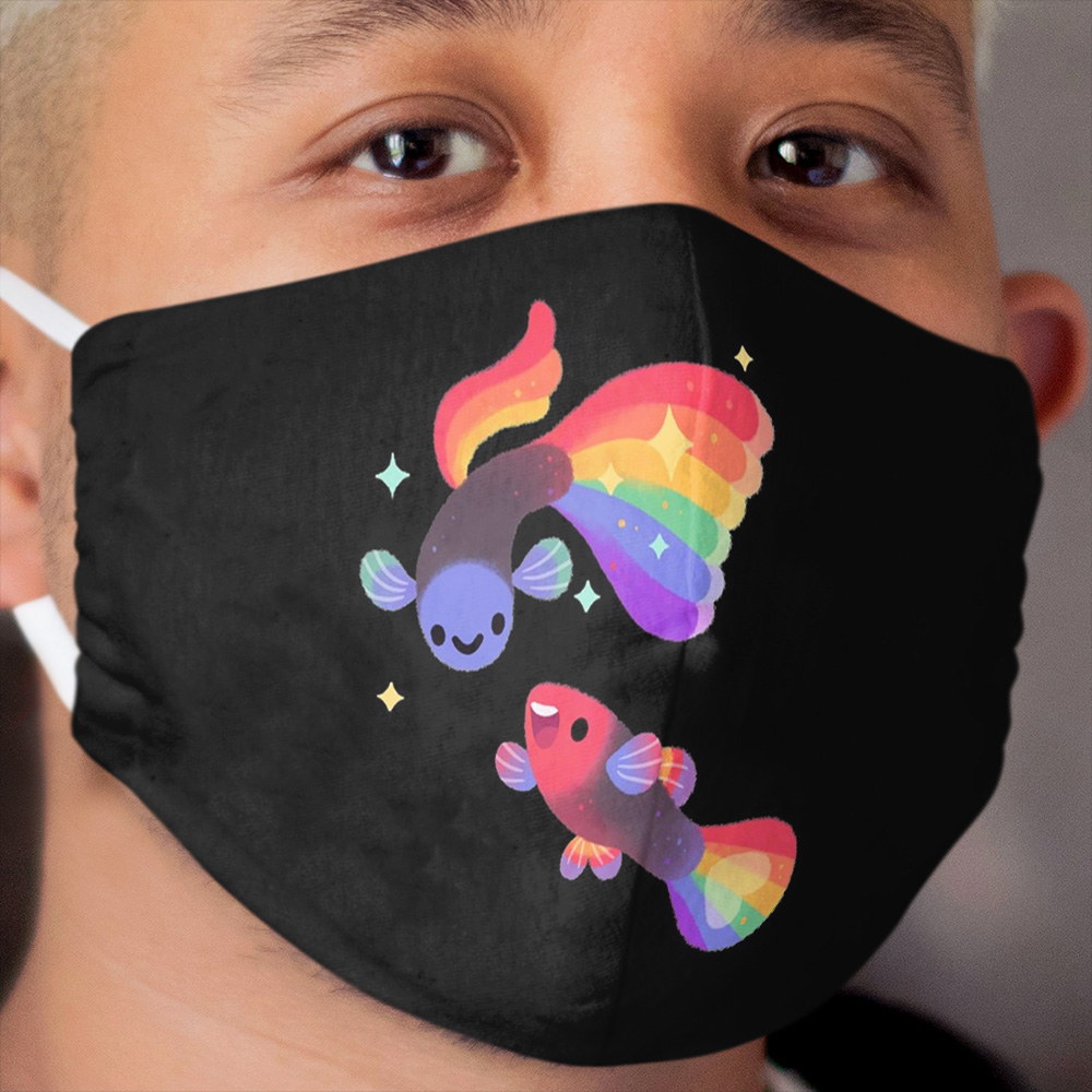 Rainbow guppy 5 Cloth Face Mask