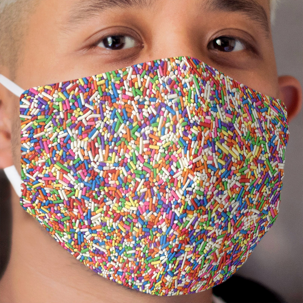 Rainbow Sprinkles Cloth Face Mask