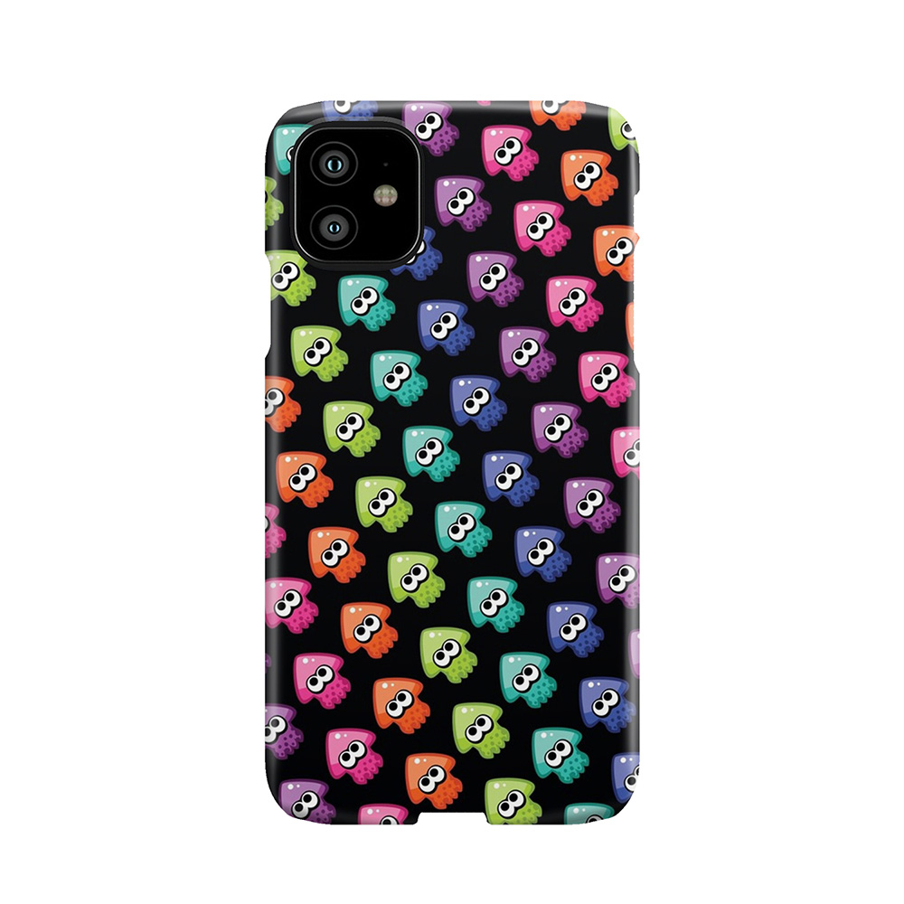 Rainbow Squid On Black Phone Case