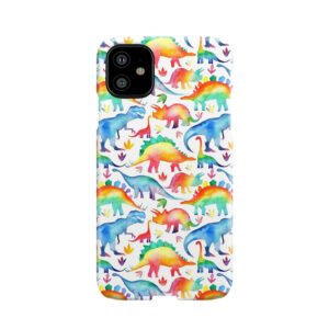 Rainbow Watercolour Dinosaurs Phone Case