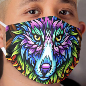 RAINBOW WOLF Cloth Face Mask
