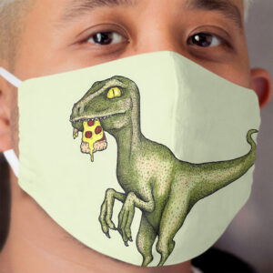 Raptor eating pizza Cloth Face Mask