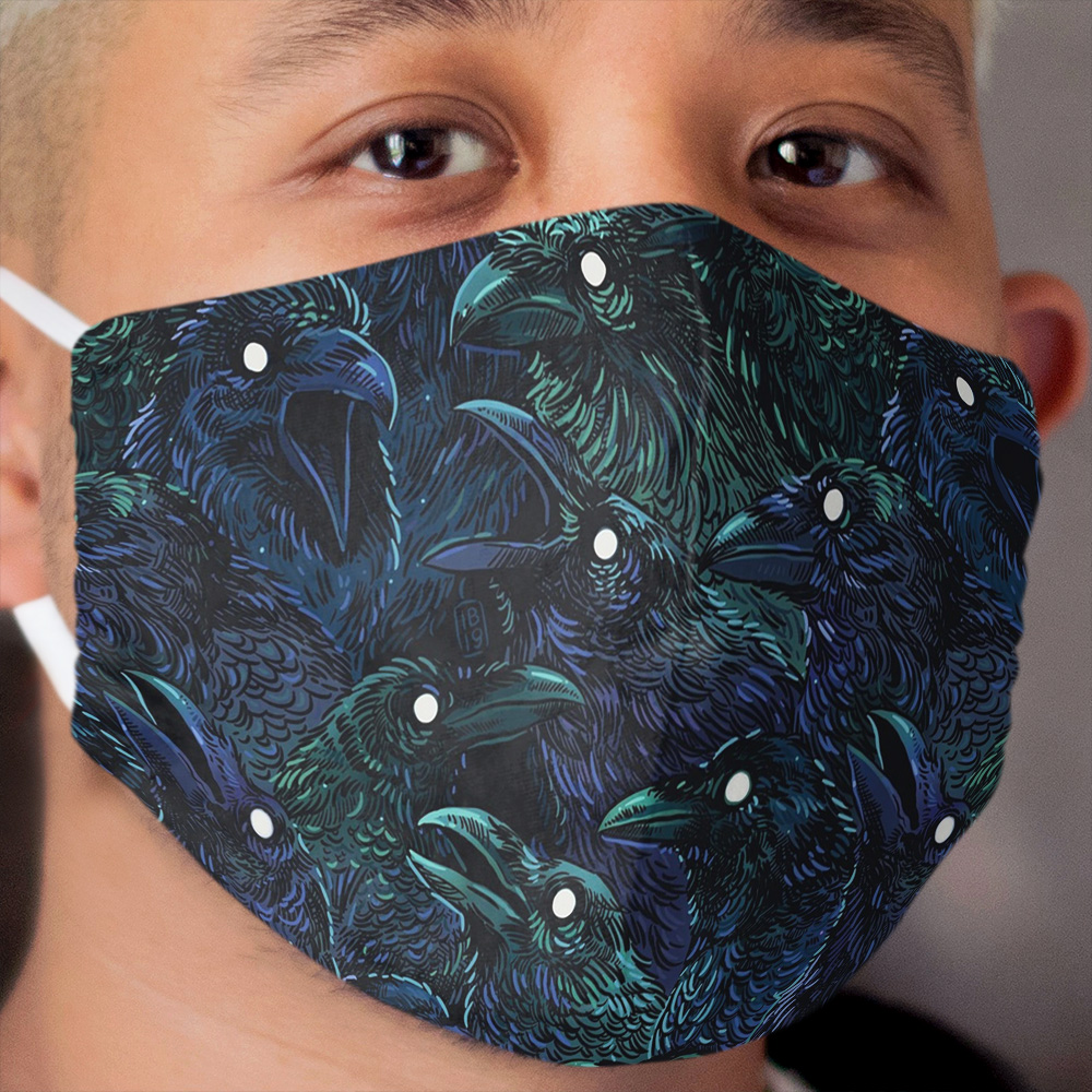 Raven pattern Cloth Face Mask