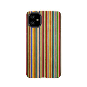 Recycled Skateboard Rainbow Texture Tough Phone Case