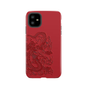 Red Asian Japanese Dragon Iphone Tough Phone Case