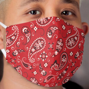 Red Bandana Cloth Face Mask